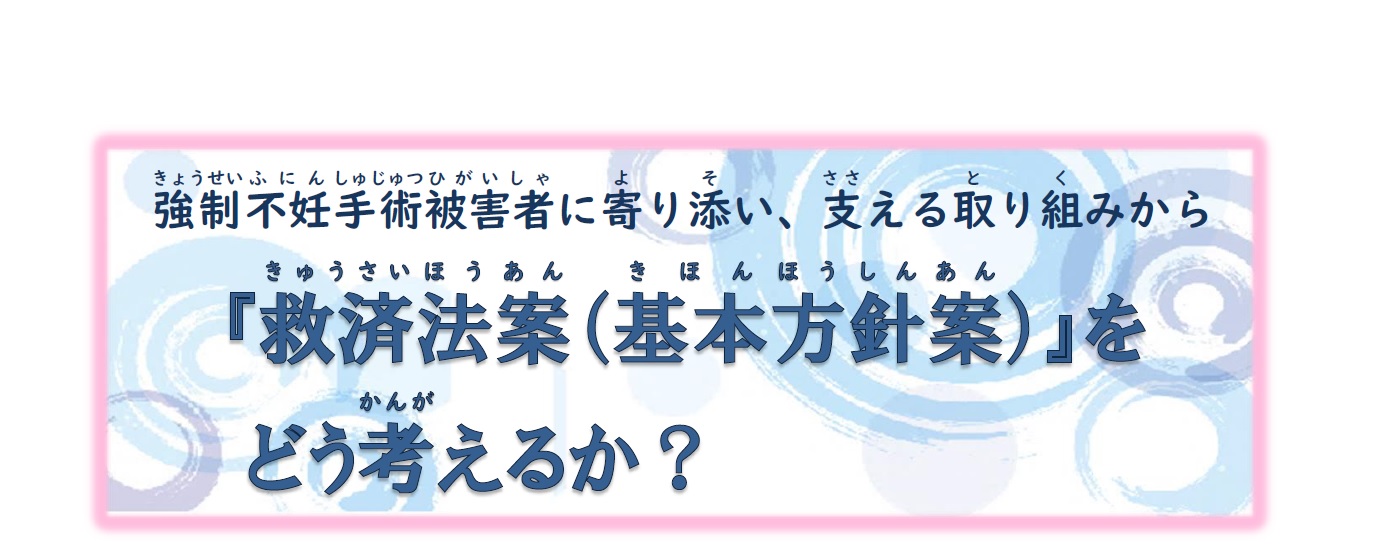 札幌学習会 強制不妊手術被害者に寄り添い、支える取り組みから「法案