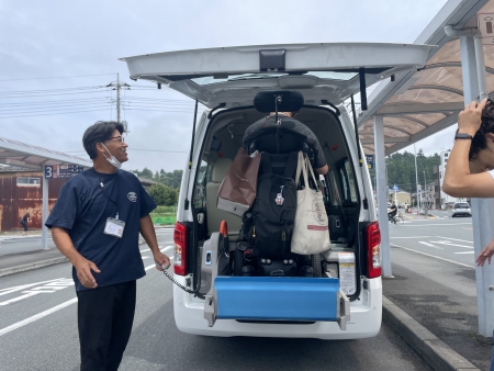 写真:駅までリフトカーでお迎えに来てくださいました