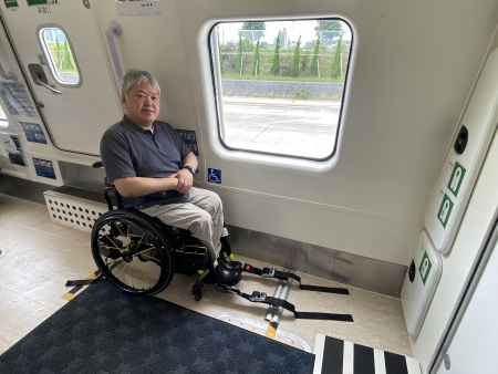 写真９：車いす固定
